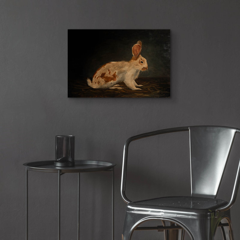 Art mural en verre épique «Resting Bunny Rabbit 9» par Marian Parsons, 24 po x 16 po, H 16 po x l 24 po