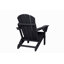 Chaise Adirondack pliante avec table d'appoint, ensemble de 3 chaises Adirondack à texture de bois, noir (comprend 2 chaises et 1 table)-431778024