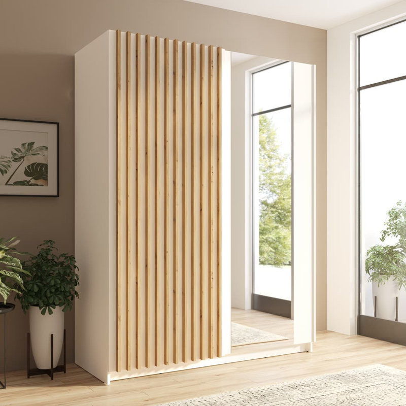 Baku 2 Door Manufactured Wood Wardrobe, White