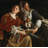 "Judith and Her Maidservant with the Head of Holofernes" by  Artemisia Gentileschi - Gallery Wrap Canvas Wall Art-1360380070