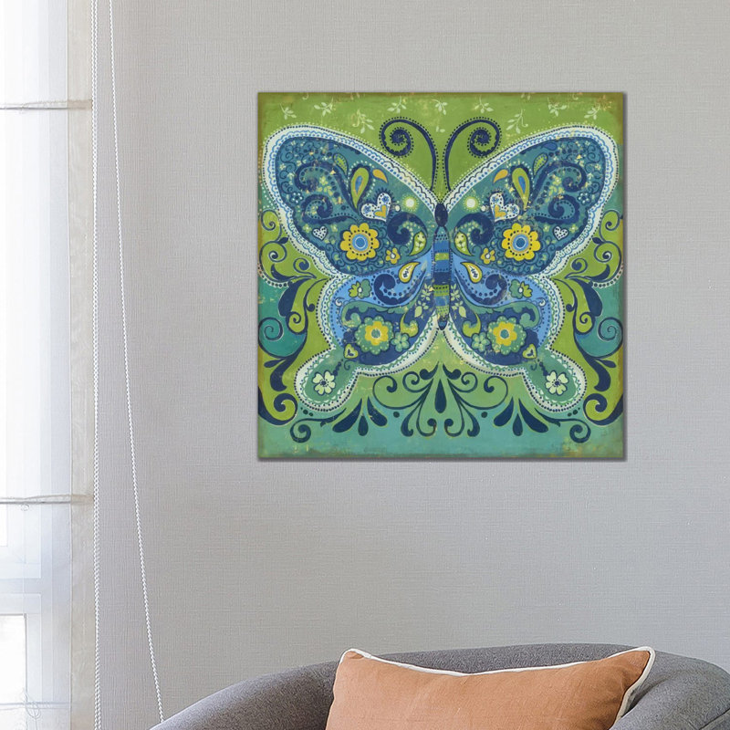 Butterfly Mosaic - Wrapped Canvas Print, 66.04 cm H x 66.04 cm W x 1.91 cm D