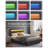 LED Bed Frame Full Size, 37.1/39.6 Inches, with Headboard and 4 Drawers, 1 USB Port and 1 Type C Port, Adjustable Upholstered Headboard, No Box Spring Needed, Dark Gray