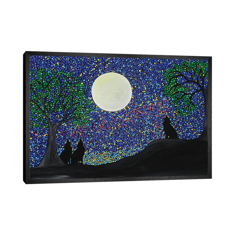 Wolf Cry by Rachel Olynuk - Gallery-Wrapped Canvas Giclée on Canvas, 66.04 cm H x 45.72 cm W, Black Framed