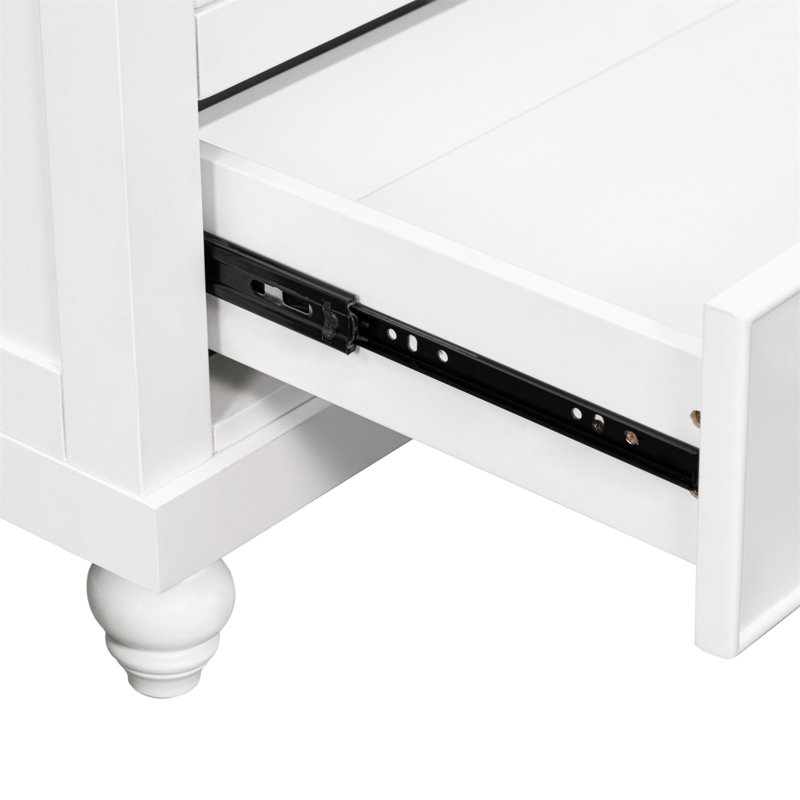 White 30" Freestanding Bathroom Vanity with Drawer and Doors