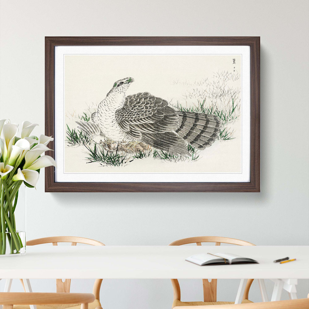 Japanese Hawk-Eagle by Numata Kashu - Framed Print