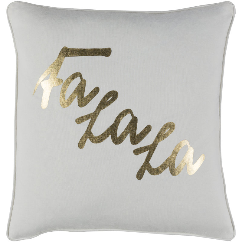 Holiday January Cotton Reversible Pillow Cover, No Fill