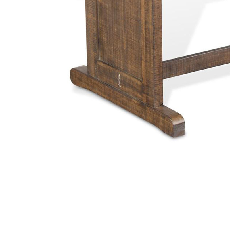 Table de salle à manger Camie, plateau rectangulaire en bois d'acajou de 60 pouces, Marron foncé