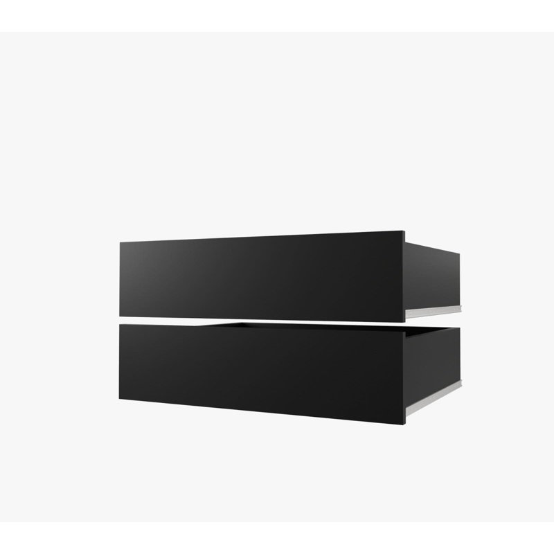 Ljubinka 2 Drawer Storage Drawer, Black