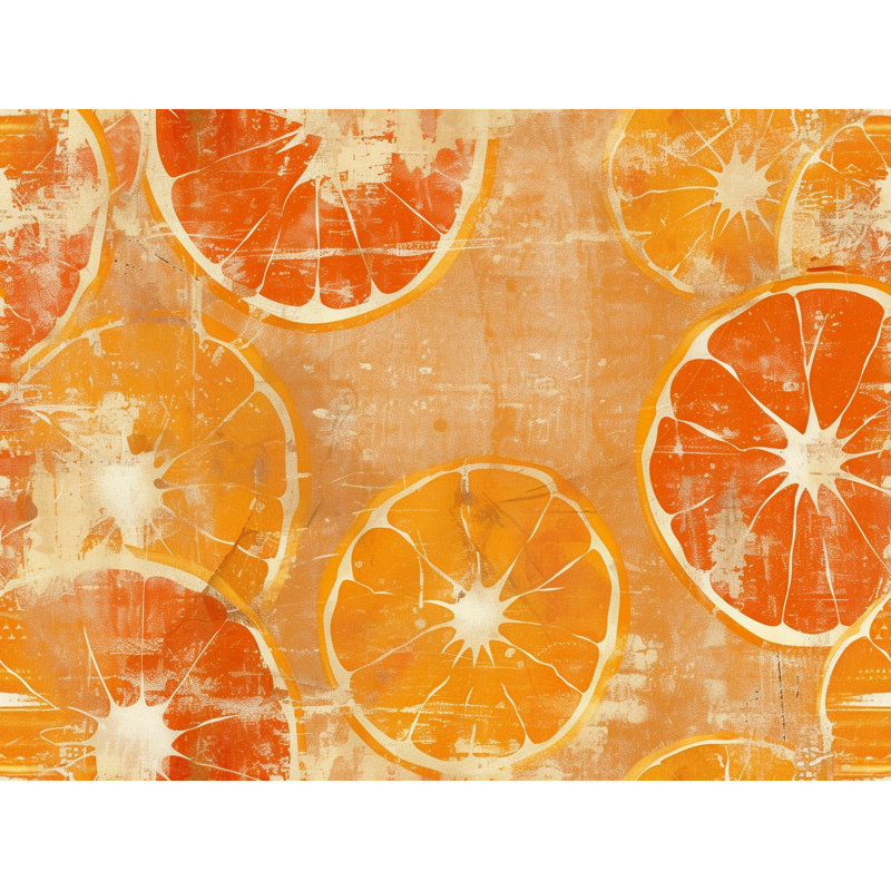 Rideau de douche Oranges - Décoration de salle de bain, H 73 po x l 70 po