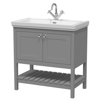 Bexley 830mm Single Bathroom Vanity with Integrated Fireclay Basin