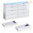 8-drawer White Dresser With Led Display Glass Top