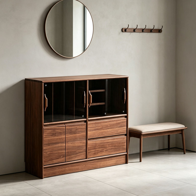 bibliothèque basse de style européen, H 37,80 po x l 47,24 po x P 13,78 po