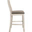 Chaises de comptoir de salle à manger rustiques crème (2) - et tabourets confortables à hauteur d'assise de 2, revêtement doux