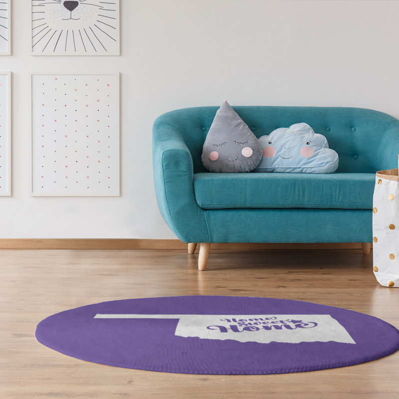 Chenille Indoor Rug, Round 5'