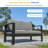 Outdoor Metal Loveseat With Cushions-1973156656