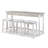 Islamorada - 3-drawer Console And 3 Stools - Dapple Grey And Blanc Finish-129414367-129414368