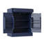 Garde-manger autoportant bleu moderne avec tiroir, 2 tablettes réglables et 2 tablettes de porte pour la cuisine et la salle à manger