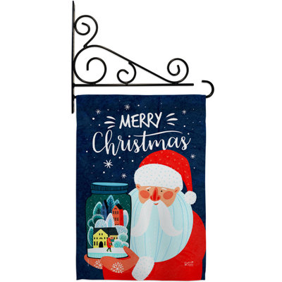 Double Sided 18.5'' H x 13'' W Polyester Christmas Flag Set
