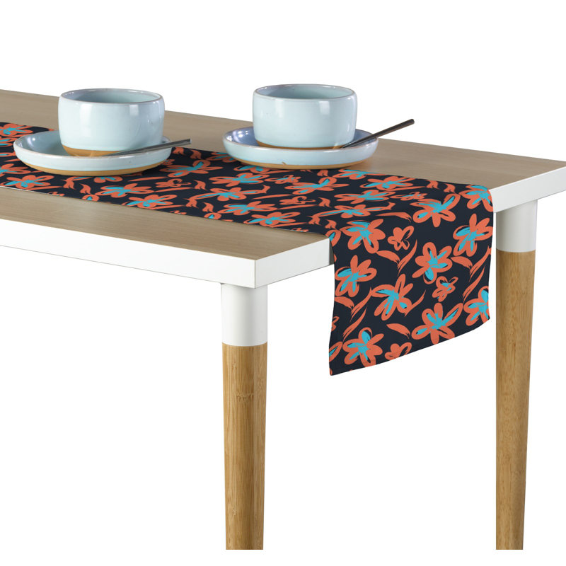 Mccane Outlined Flowers Milliken Signature Table Runner, 108" L x 14" W