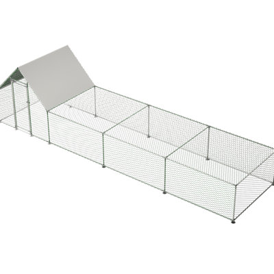 Poulailler pour l'extérieur 26 po x l 6,7 pi x 6,6 pi avec toile métallique et bâche imperméable