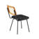 Bodnar Ratten Back Tufted PU  Upholstered Dining Side Chair