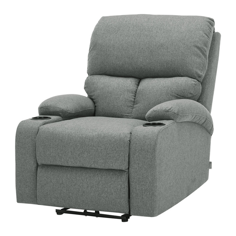 79cm Wide Chenille Glider Standard Recliner with Massager, Green