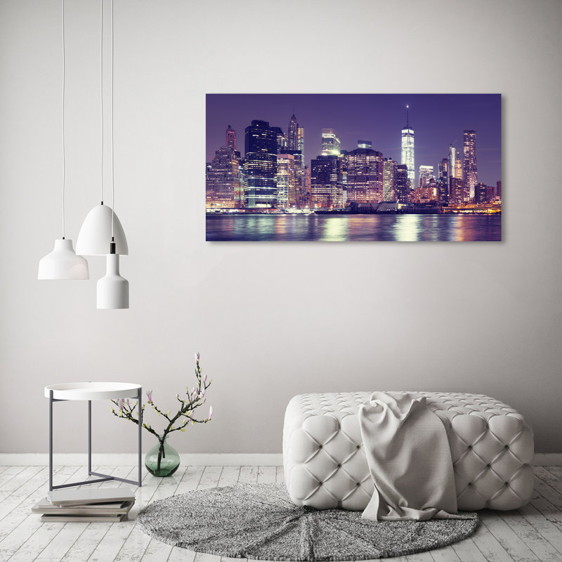 New York By Night - Wrapped Canvas Print