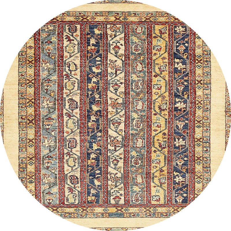 Tapis abstrait moderne 547, Rond 7 pi