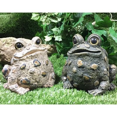 Statue de jardin fantaisiste crapaud «Stretch»