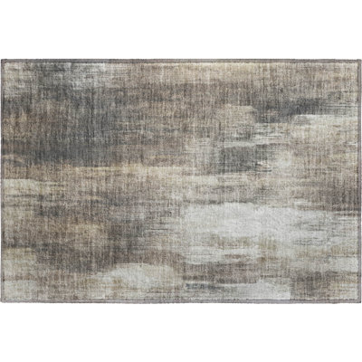 Premium Machine Washable Cerrito AMF567 Taupe Rug