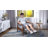 Carsyn Modern Push-back Recliner Chair, Solid Wood, Upholstered Armchair-1438732637
