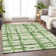 Premium Machine Washable Prisco Green Rug