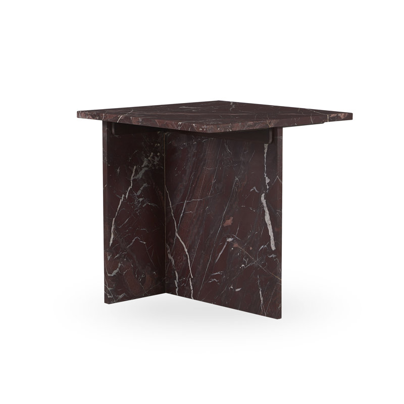 Bexly Marble Top End Table, Red