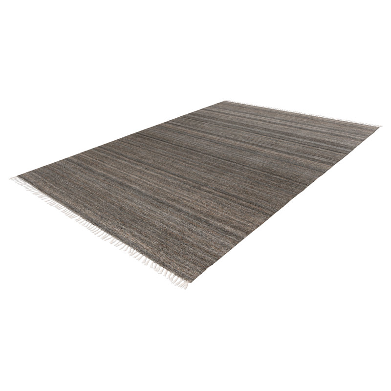 Nador Striped Area Rug, Rectangle 200 x 290cm, Anthracite