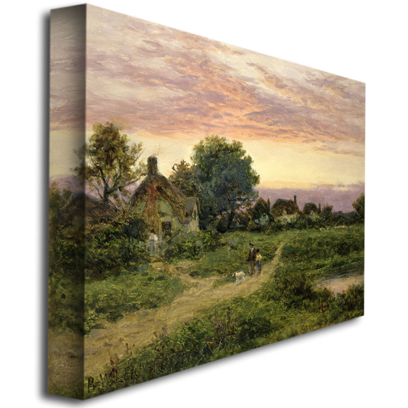 Reproduction d’art sur toile tendue "worcestershire artisanat, 1912" par benjamin leader, H 18 po x l 24 po x P 2 po