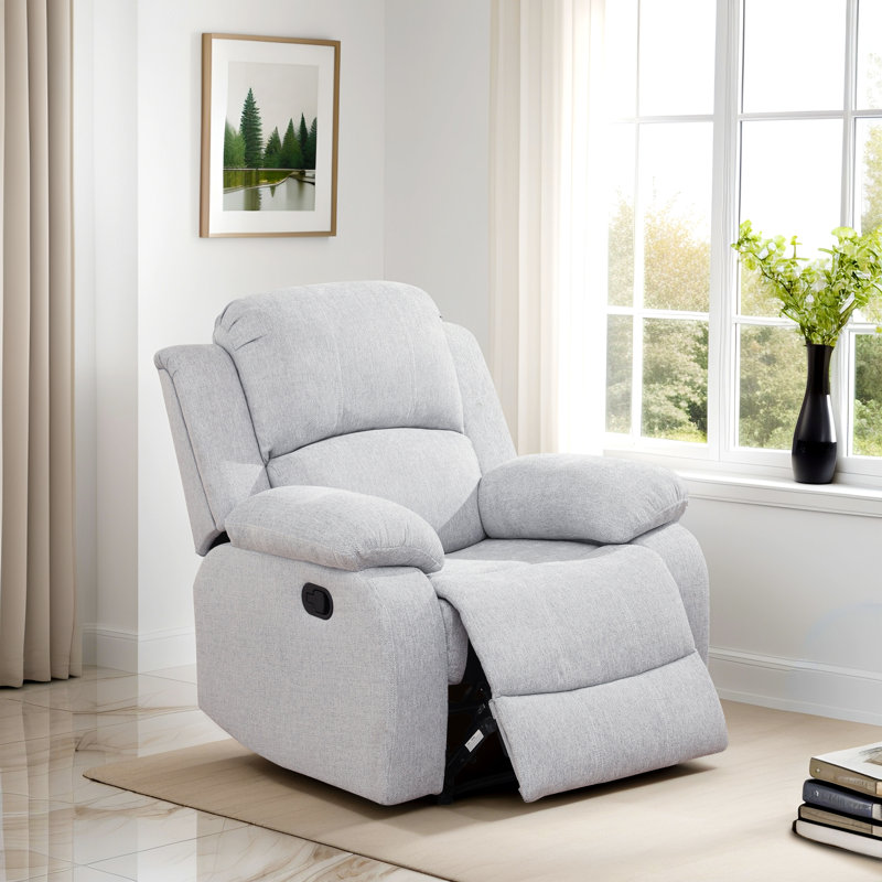 Fauteuil inclinable de salon, Mélange de lin gris clair