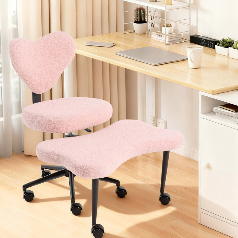Chaise de lecture rose réglable