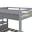 Lit superposé double avec structure transformable, marches de rangement, table de chevet et tiroirs triples