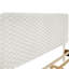 Lit plateforme de couleur blanche - Rails latéraux Élégante chambre à coucher rembourrée 3D avec cadre contemporain en contreplaqué-68192683