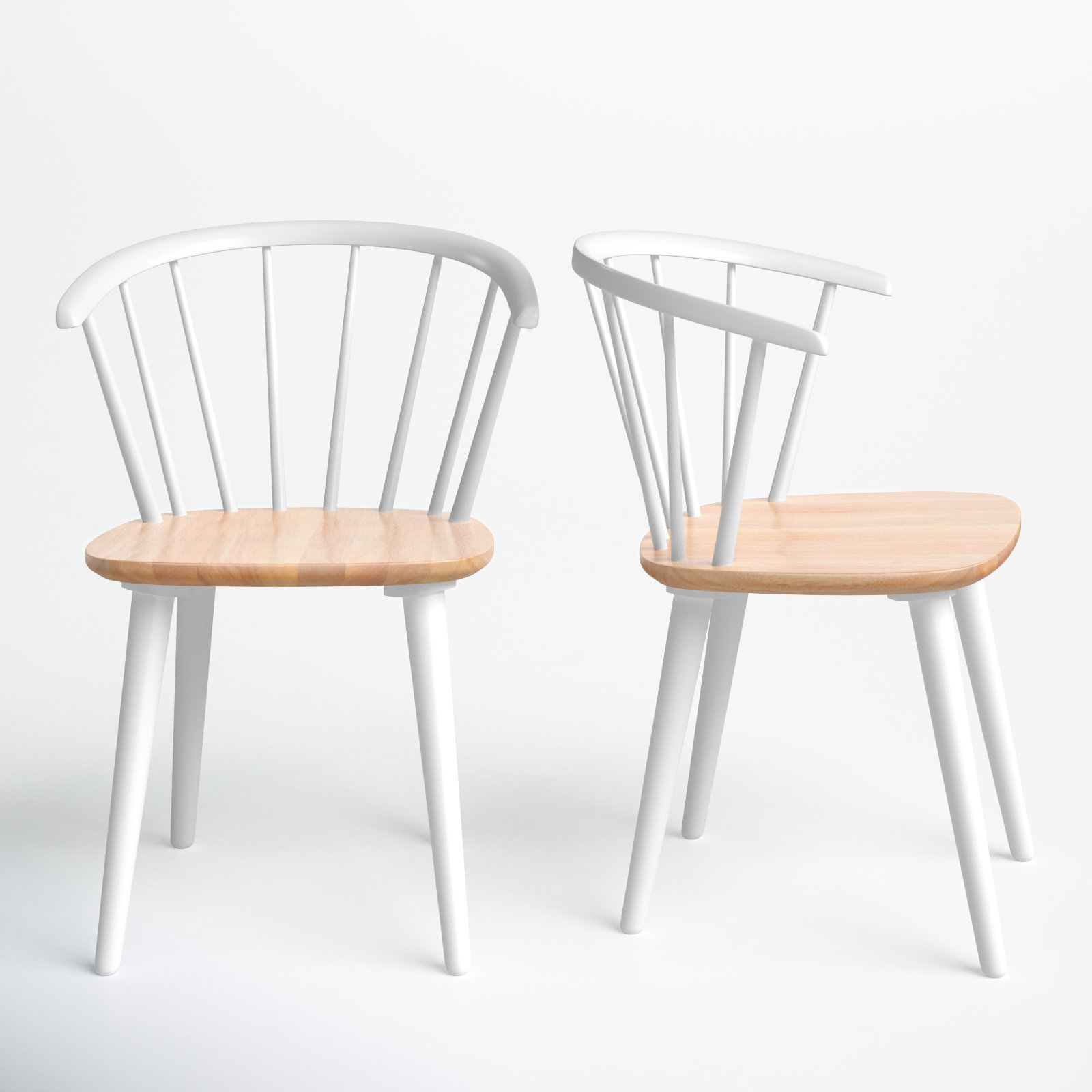 Sheffield Solid Wood Dining Chair, Natural/White