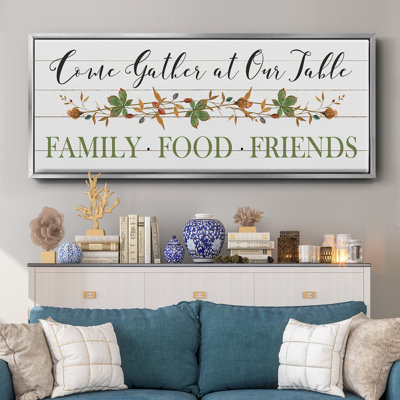 Feeding Friends I- Framed Canvas