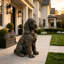 Statue réaliste de cocker spaniel assis, finition bronze-1865567732