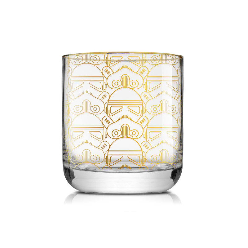 JoyJolt Star Wars Gold Deco Glass Set of 4, 10oz