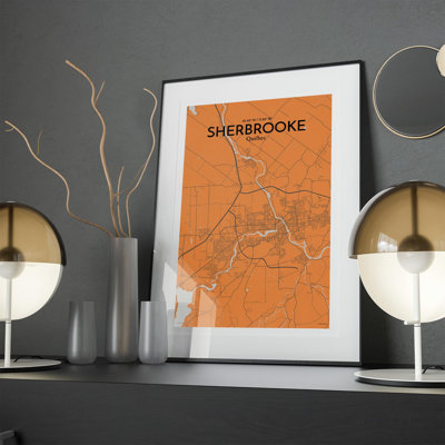 Sherbrooke, carte de la ville, impression