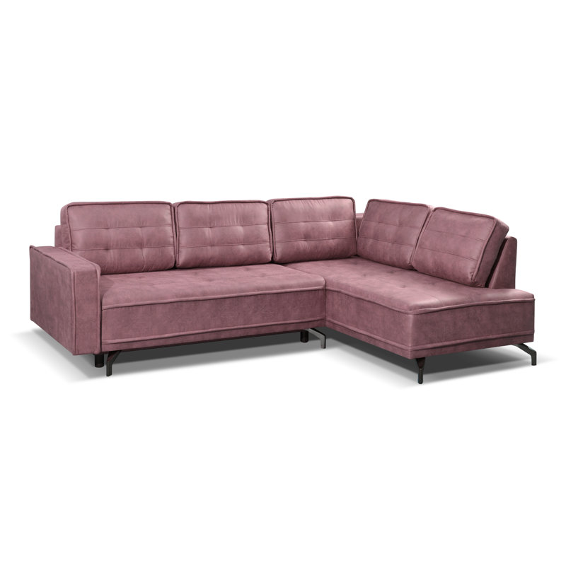 Coppell 4 Seater Sofa Bed, Lavender, Right Hand Facing