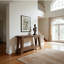 Console Farmhouse avec rangement à 2 niveaux, canapé étroit pour le vestibule, le salon, le couloir et le vestibule, finition brun rustique pour les petits espaces