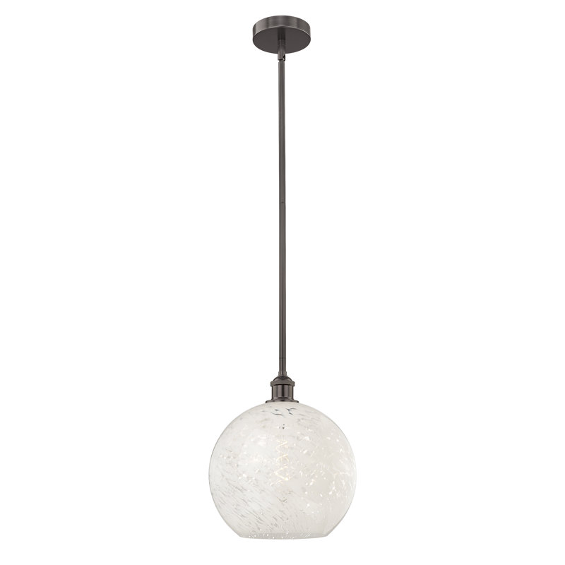 Luminaire suspendu 1 lumière Ivana, Bronze huilé, H 13 po x l 12 po x P 12 po