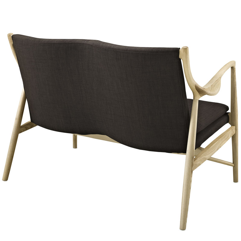 Modway Heed Loveseat, Wool/Viscose Brown