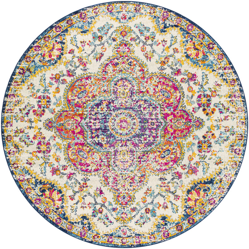 Adeliza Oriental Indoor Rug, Round 7'10"
