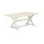 4B09FB00C0634B04B8215FA48BC9A39F 7-Pc Dining Room Table Set - 6 Dining Chairs with Upholstered Seat and a Rectangular Table - Linen White Finish